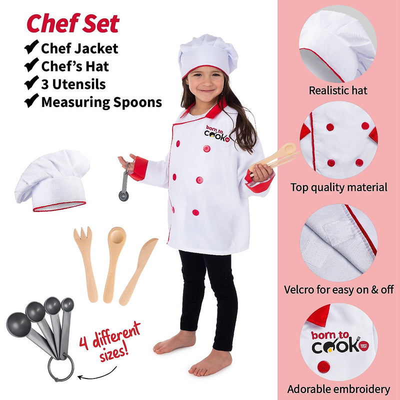Bintiva Dress Up/Drama Play Helping At Home Trunk Set, Construction Worker/Chef/Gardener, 15 Pieces/Set (BNVBT023)