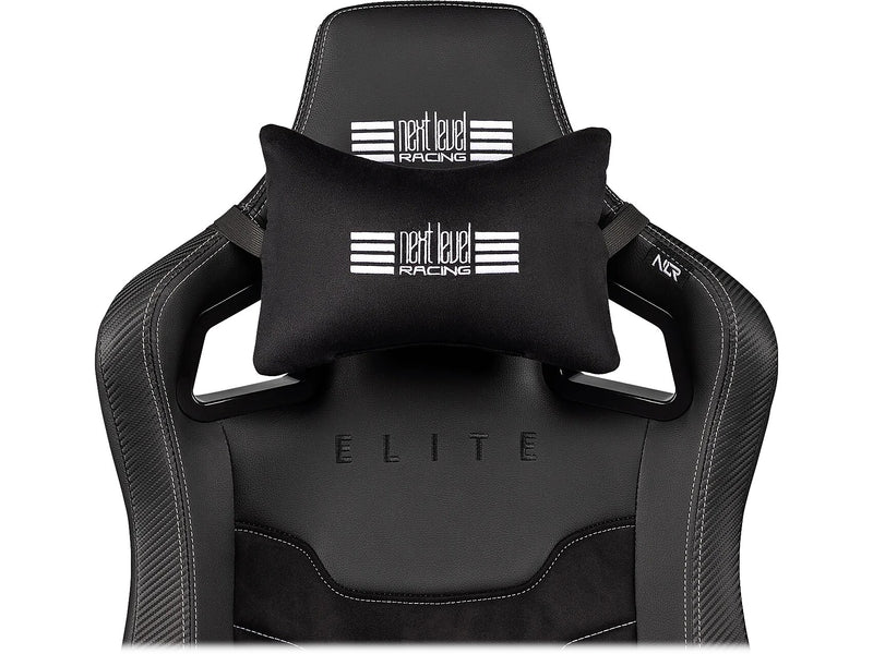 Next Level Racing Elite PU Leather/Suede Fabric Ergonomic Racing Gaming Chair, Black (NLR-G005)