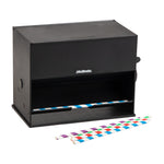 Mind Reader Plastic Straw Dispenser, Black (STRAWPUSH-BLK)