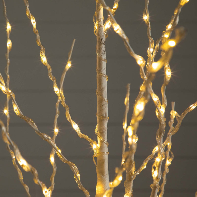 Nearly Natural 6-ft Pre-Lit Artificial White Birch Tree with 400 Color Changing LED Lights (T4921)