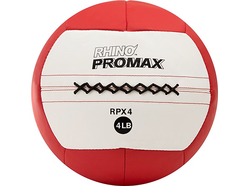 Champion Sports RHINO Promax Red/White Medicine Ball, 4 Lbs. (RPX4)