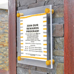 Azar Poster Holder, 15" x 18", Wall Mounted, Gold, Acrylic (105510-GLD)