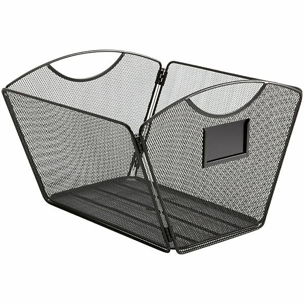 Safco Steel Mesh Desktop Tub File, Black (SAF2162BL)