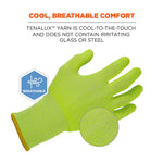 Ergodyne ProFlex 7040 Seamless Knit Cut Resistant Gloves, Food Safe, ANSI A4, Lime, XXL, 1 Pair (18016)