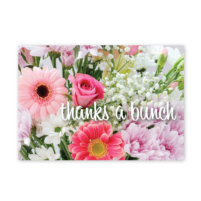 Great Papers Bunch of Flowers General Use Thank You Notecard Kits, Multicolored, 24/Pack (2025028)