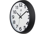 Infinity Instruments Wall Clock, 10.75"Dia. (20296BK-WH)