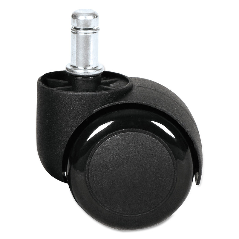 Alera Dual Wheel Hooded Casters, B Stem, 2" Caster, Black, 5/Set (ALECASTERST2)