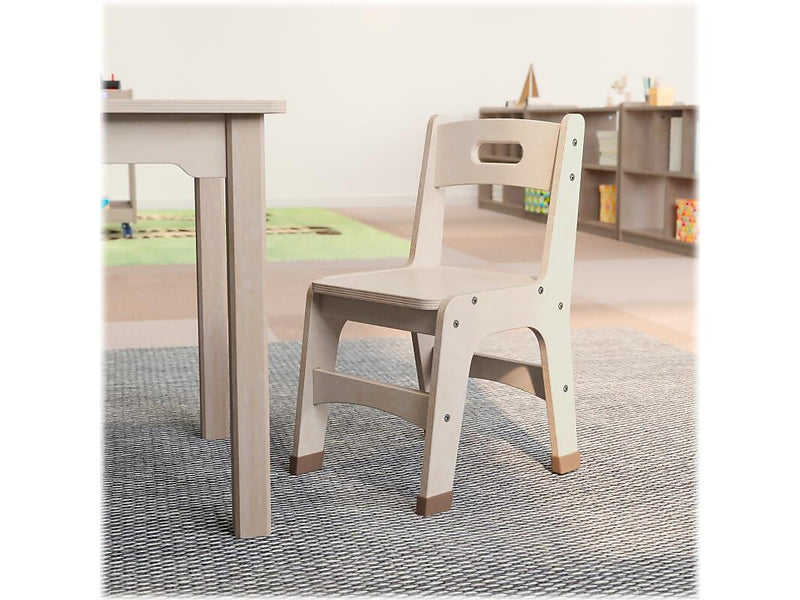 Flash Furniture Bright Beginnings Wooden Classroom Chair, Brown, 2 Pieces/Set (MK-KE24442-GG)