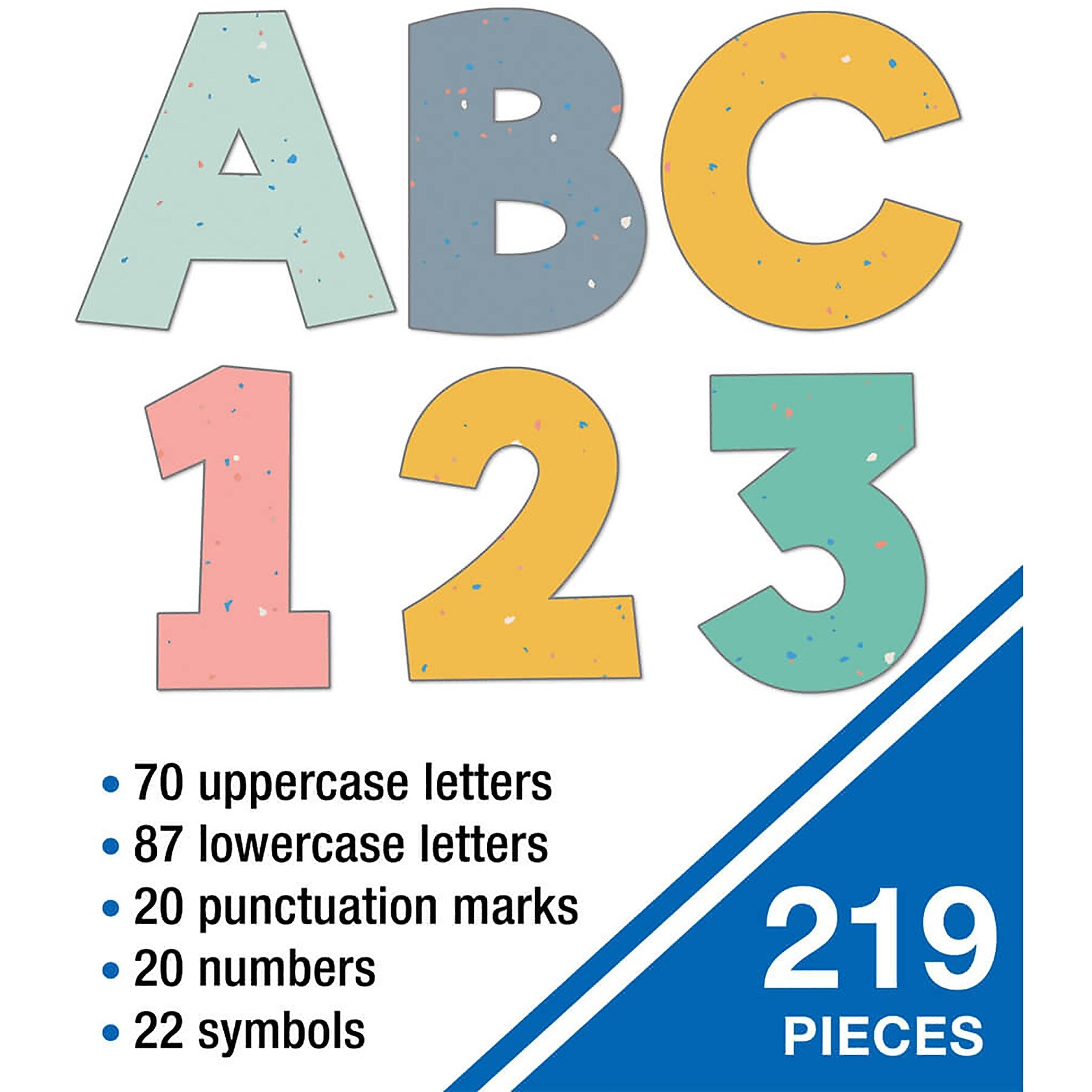 Carson Dellosa 4" We Belong Combo Pack EZ Letters and Numbers, Multicolored, 219/Pack, 2 Packs/Bundle (CD-130097-2)