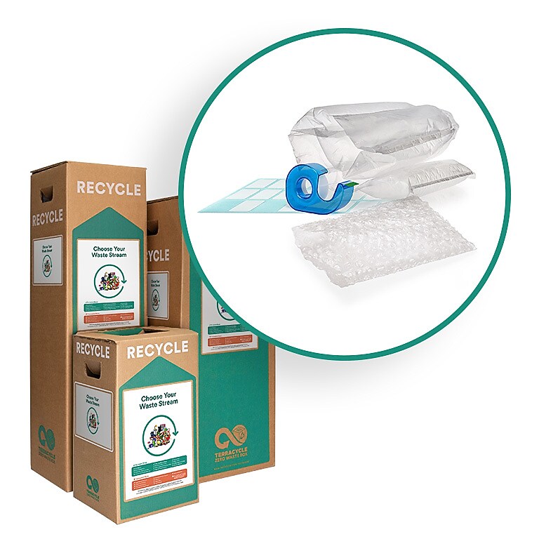 TerraCycle Cardboard Shipping Materials Recycling Box, 22 Gallon, White and Green (791)