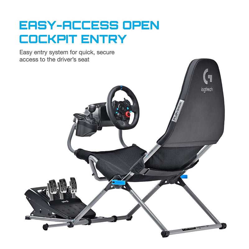 Playseat Challenge X Logitech G Edition Racing Simulator Cockpit, Black (G.00248)