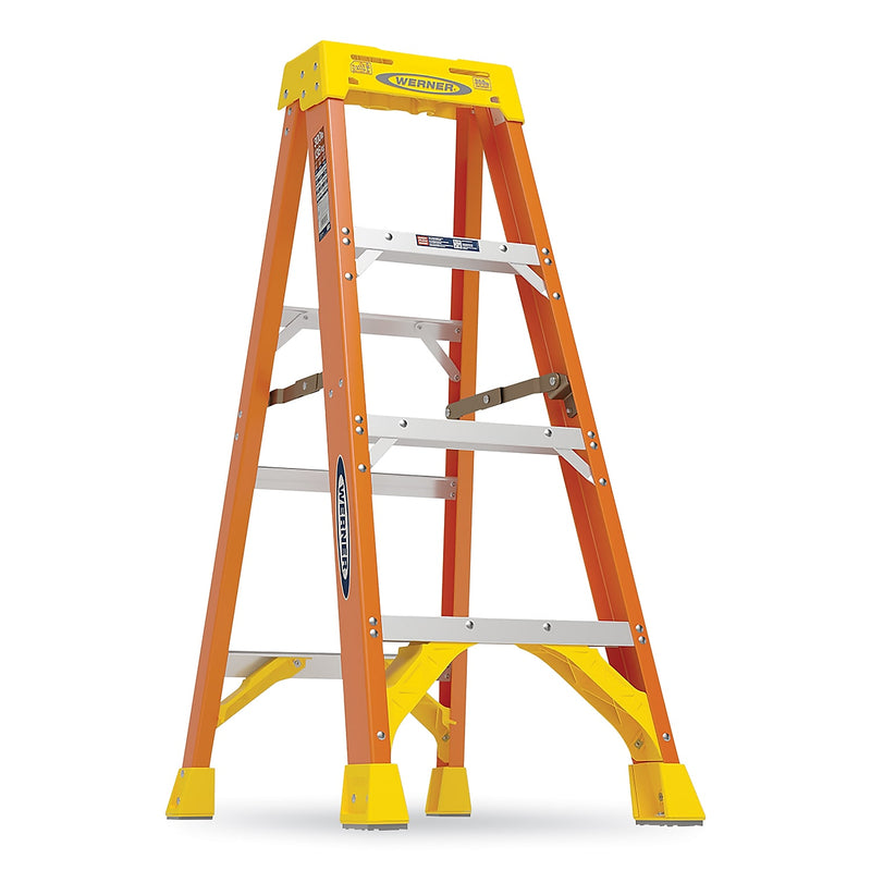 Werner 4' Fiberglass Step Ladder, 300 lbs. Capacity (6204)