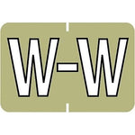 Medical Arts Press® Barkley® & Sycom® Compatible Alpha Roll Style Labels, "W"