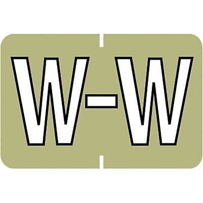 Medical Arts Press® Barkley® & Sycom® Compatible Alpha Roll Style Labels, "W"