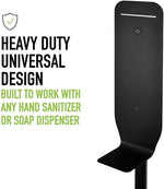 Alpine Industries Universal Floor Stand Hand Soap and Sanitizer Dispenser, Black (430-STAND-BLK)