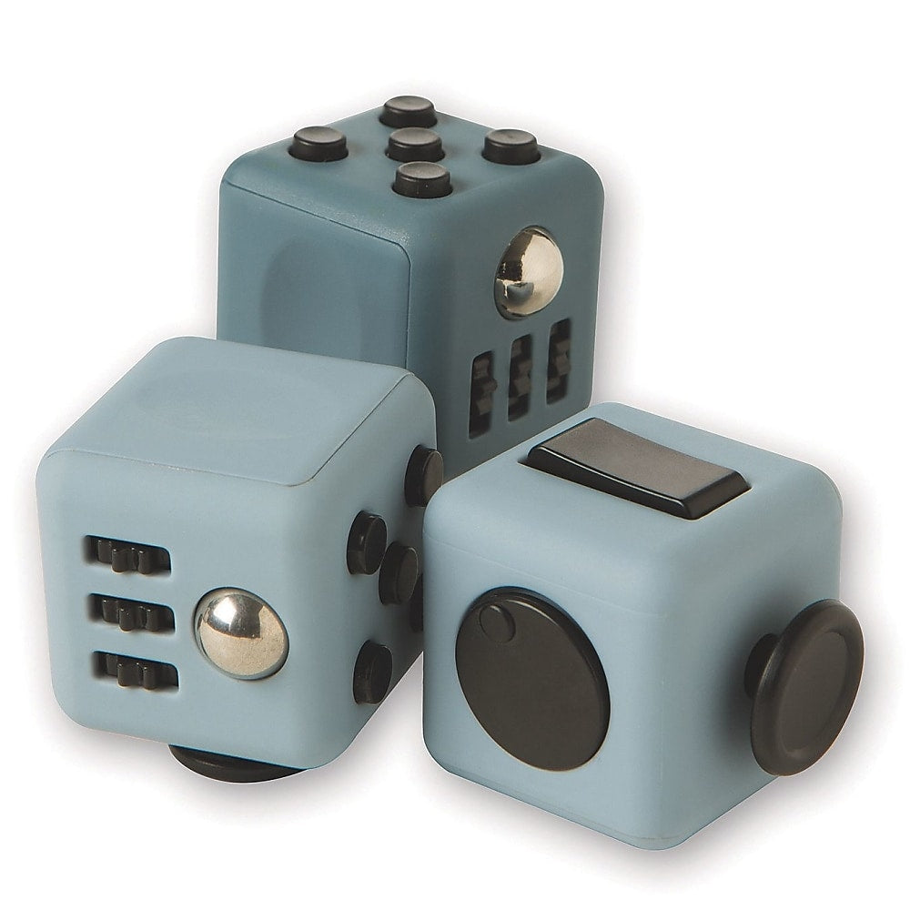 S&S Fidget Cubes, Gray, 3/Pack (19437)