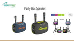 Worryfree Gadgets Party Box Wireless Bluetooth Portable Speaker with 2 Mics & Tripod, Water Resistant, Gray (WPB2-GRY)