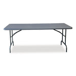 AbilityOne SKILCRAFT 6' x 30" Folding Table, Charcoal Gray (7105-01-724-6807)