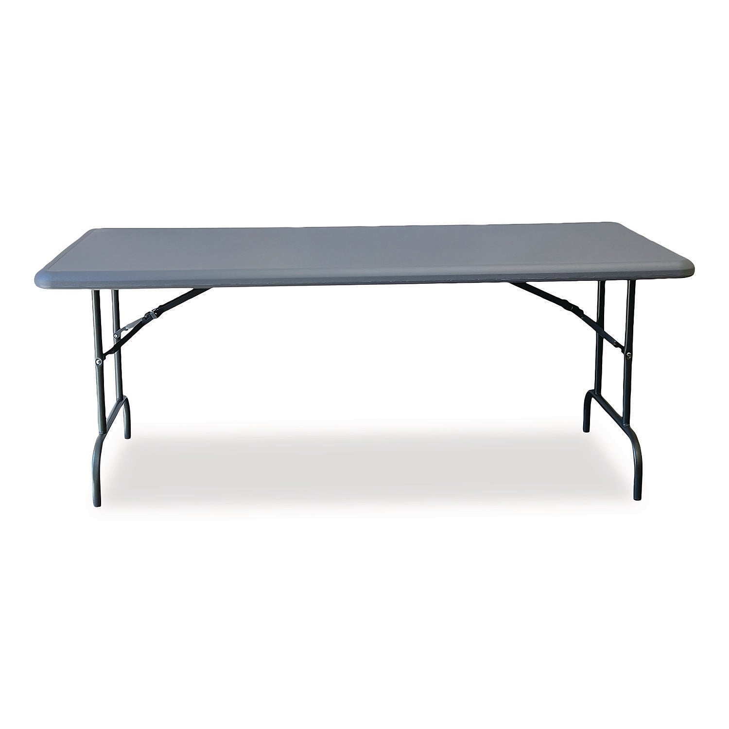 AbilityOne SKILCRAFT 6' x 30" Folding Table, Charcoal Gray (7105-01-724-6807)