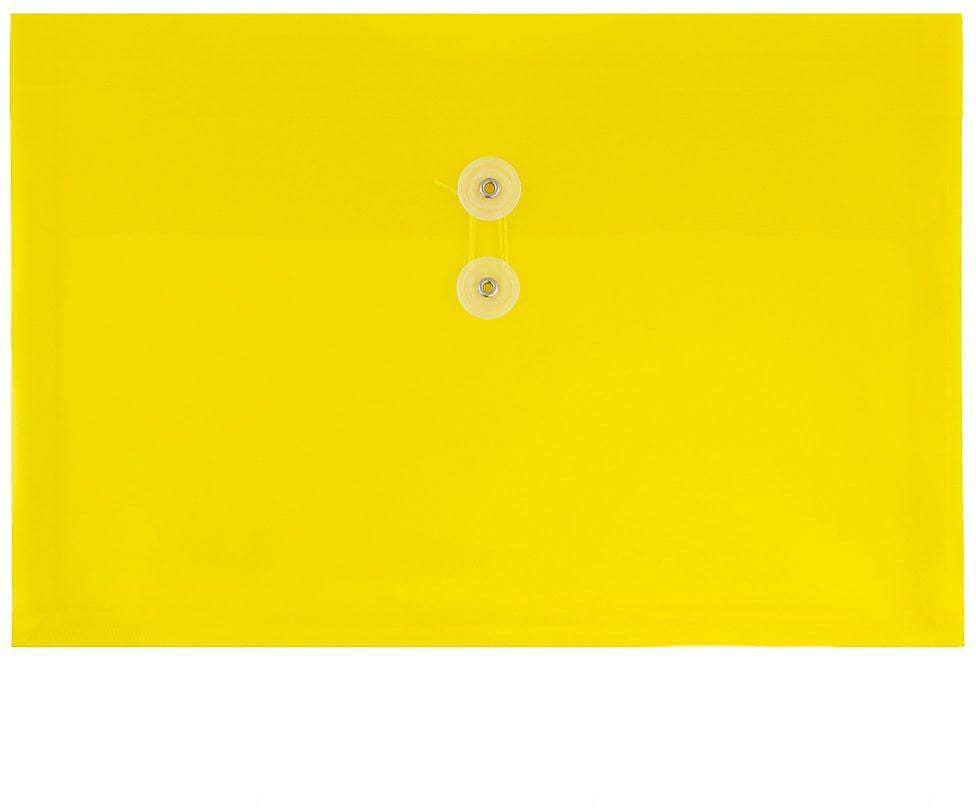 JAM Paper Premium Plastic Document File, Legal, Yellow, 3/Pack (219B1YEX3)