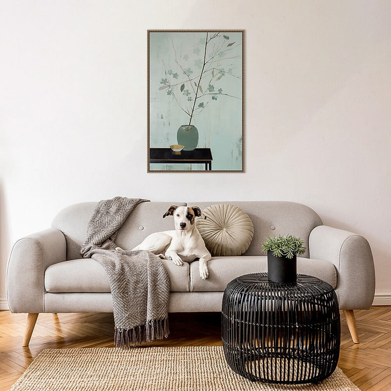Amanti Art Branch in Vase by Treechild  Framed Canvas Wall Art Print, 23" x 33" (A42678302865)