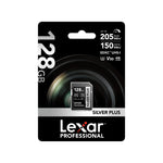 Lexar Professional Silver Plus 128MB SDXC Memory Card, Class 10, UHS-I, V30 (LSDSIPL128G-BNNNU)