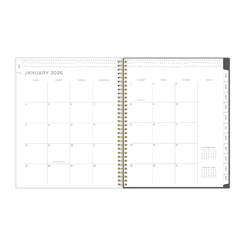 Planning Calendar KV Midnight Garden PP 8.5x11 RY26 Wkly/Mthly Safety Wirebound -