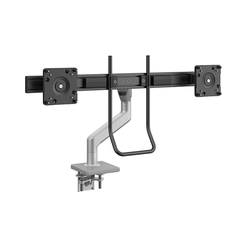 Humanscale Adjustable Dual Arms, Up to 28" Monitor, Silver (M82HGS)