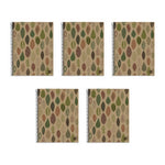MiquelRius Recycled 4-Subject Notebooks, 8.5" x 11", College Ruled, 120 Sheets, Multicolored, 5/Carton (48973CS)