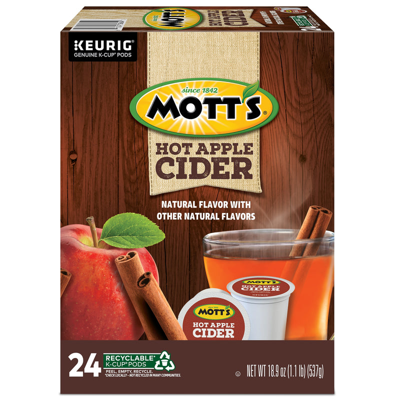 Mott's Hot Apple Cider, Keurig K-Cup Pods, 24/Box (386040)