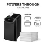 Fellowes LX220 20-Sheet Micro-Cut Shredder, Black (5015401)