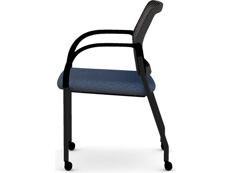HON Ignition Fabric/Mesh Multipurpose Stacking Chair, Navy/Black (HIGS6.F.H.IM.APX13.T)