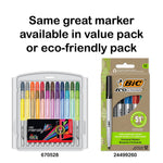 BIC Intensity Permanent Marker, Fine Point, Black, 12/Pack (31531/GPM11BK)