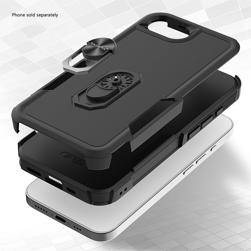 SaharaCase Raider Series Phone Case for iPhone 16e, Shock Absorbing, Scorpion Black (CP00816)