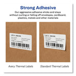 Avery Multipurpose Thermal Labels, 1 1/8" x 3 1/2", White, 350/Roll, 2 Rolls/Box
