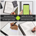 Rocketbook Fusion Reusable Notebook, 6" x 8.8", Graph Ruled, 42 Sheets, Teal (EVRF-E-RC-CCE-FR)