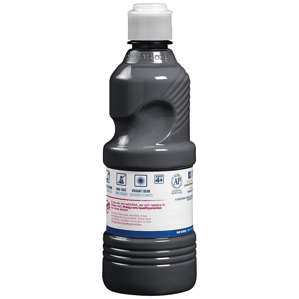 Prang Ready-to-Use Washable Tempera Paint, Black, 16 oz. (21608)
