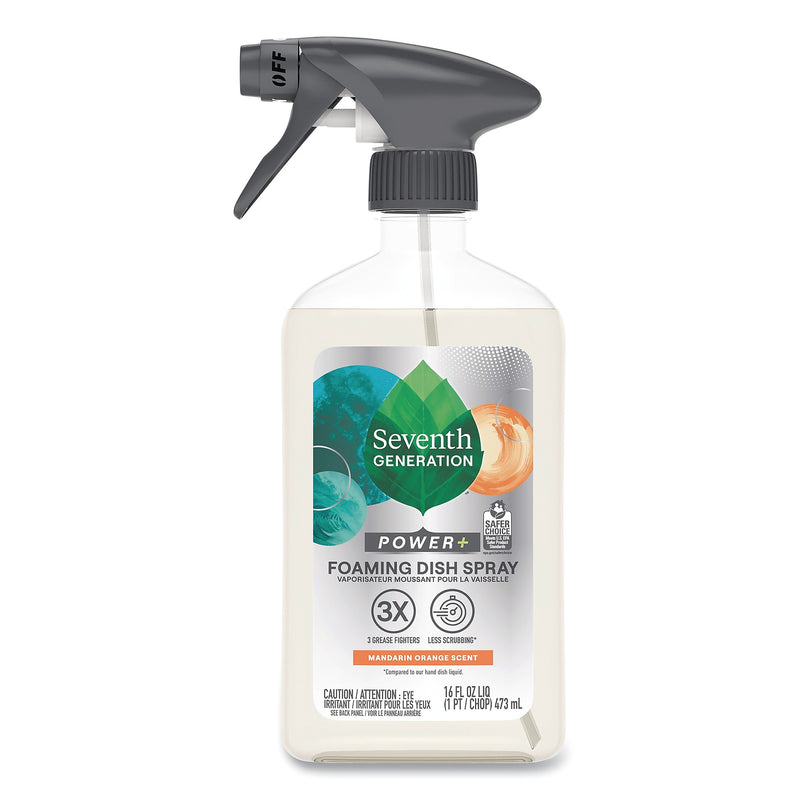 Seventh Generation Foaming Dish Spray, Mandarin Orange Scent, 16 oz Bottle