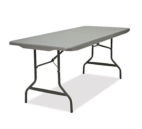 Iceberg IndestrucTable Commercial Folding Table, Rectangular, 72" x 30" x 29", Charcoal Top (ICE65527)