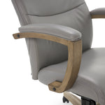 La-Z-Boy Greyson Ergonomic Bonded Leather Swivel Executive Chair, Gray (CHR10086A)
