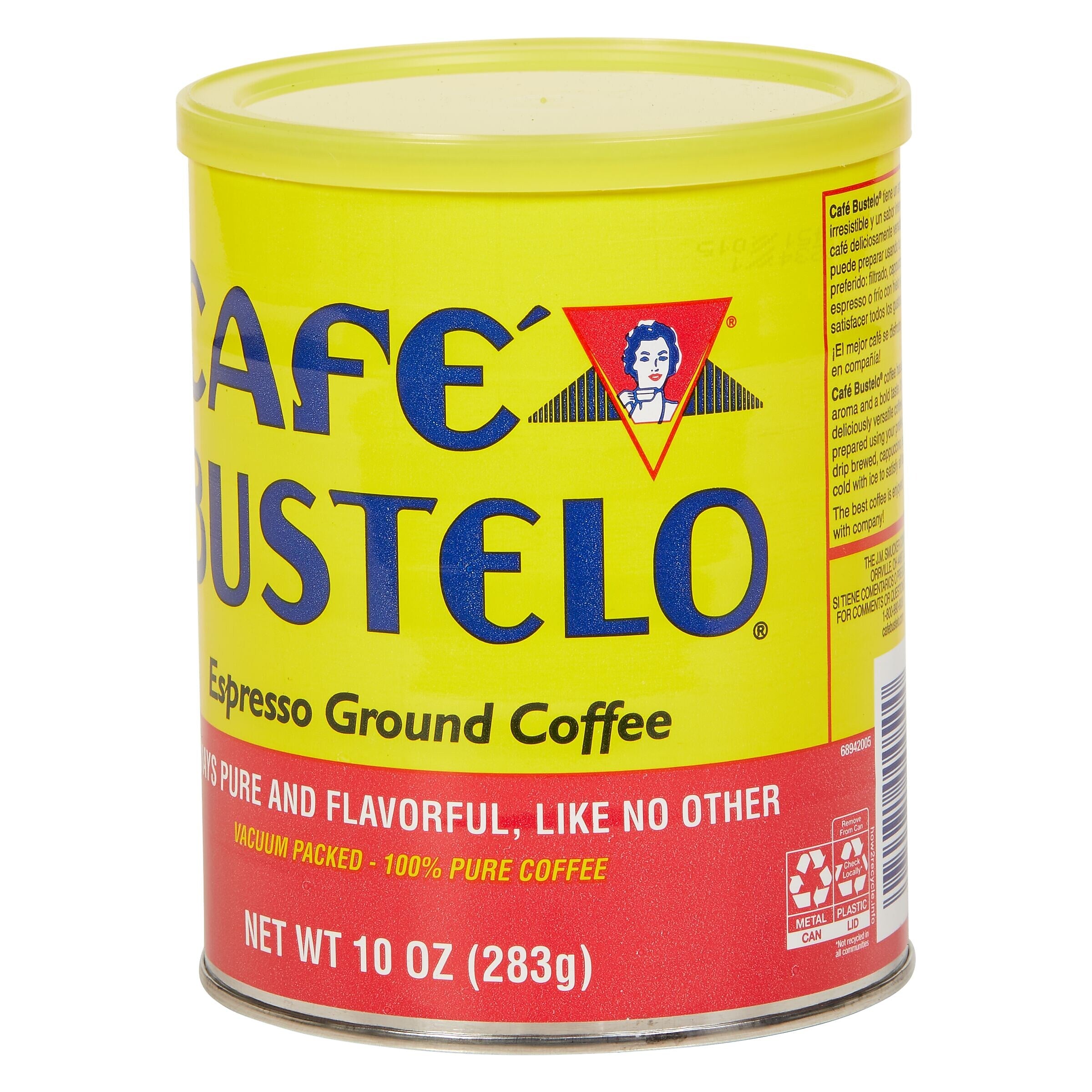 Café Bustelo Espresso Ground Coffee, Espresso Roast, 10 oz., Each (SMU00610/00050)