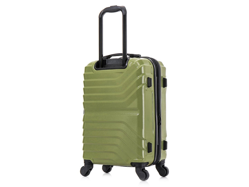 InUSA Aurum 23.65" Hardside Carry-On Suitcase, 4-Wheeled Spinner, Green (IUAUR00S-GRN)