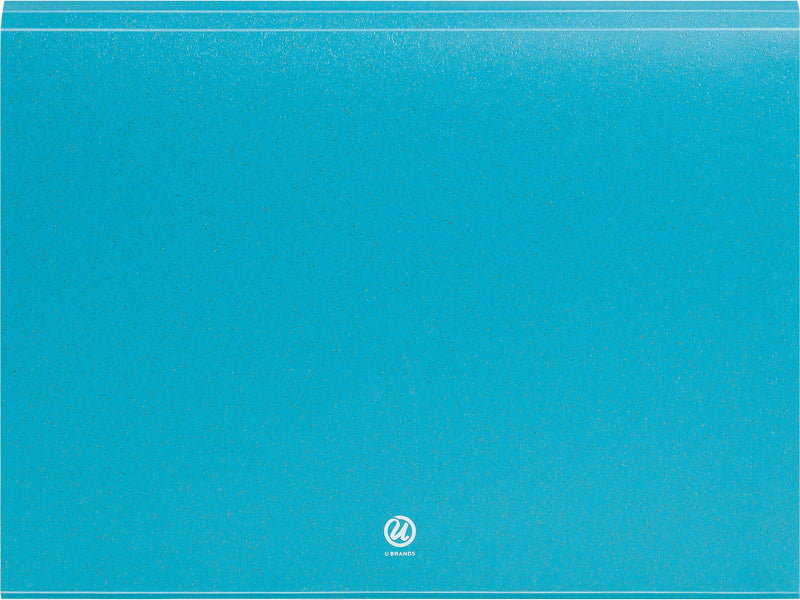 U Brands U-Eco Poly Expandable Folder, 13-Pocket, Letter Size, Ocean Blue (6594U01-12)