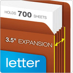 Pendaflex Reinforced File Pocket, 3 1/2" Expansion, Letter Size, Redrope (95343)