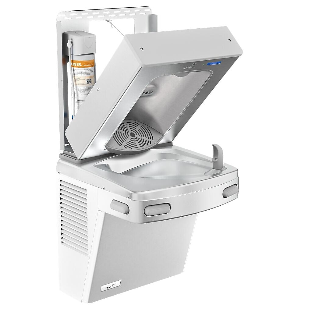 Oasis Versacooler II Single Drinking Fountain, Refrigerated 8 GPH, with Stainless Steel Electronic Bottle Filler (507028)