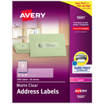 Avery Easy Peel Laser Address Labels, 1" x 4", Clear, 1,000 Labels/Box (5661)