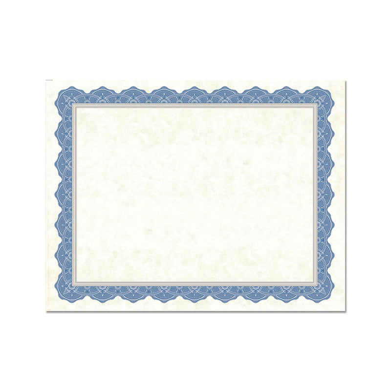 Royal Consumer Drama Blue Silver Certificates, White/Blue, 15/Pack (GEO47849)