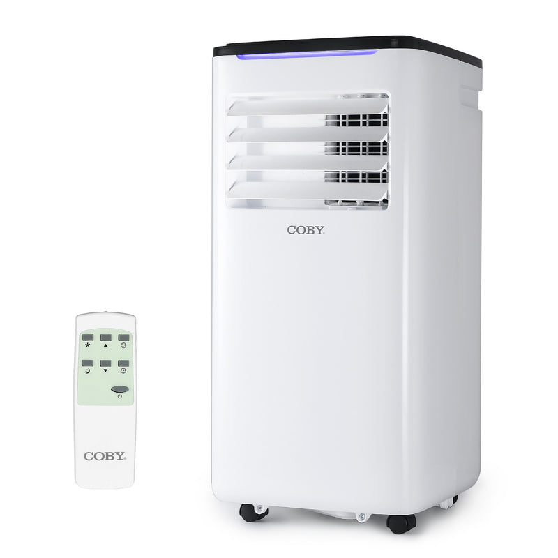 Coby 115-Volt 9,000 BTU (6,500 BTU DOE) Portable Air Conditioner, with Remote, White (CBPAC650)