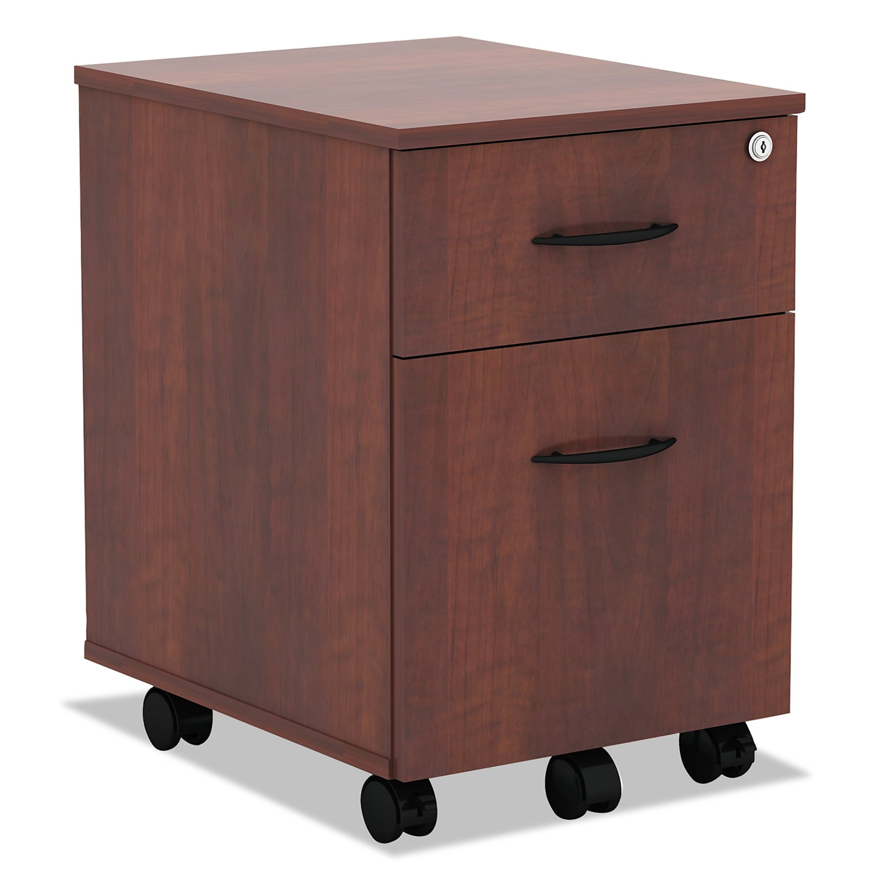 Alera® Valencia Series Mobile Box/File Pedestal, 14 3/4 x 19 1/8 x 22 7/8, Med. Cherry