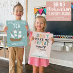Hadley Designs 11" x 14" Boho History Bulletin Board Classroom Decor Posters, 6/Set (HDDX004BE8MKR)